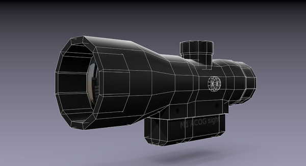 3d acog sight rifle - Acog Sight by TotexArtz